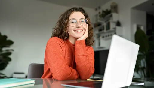 Professional virtual assistant working remotely